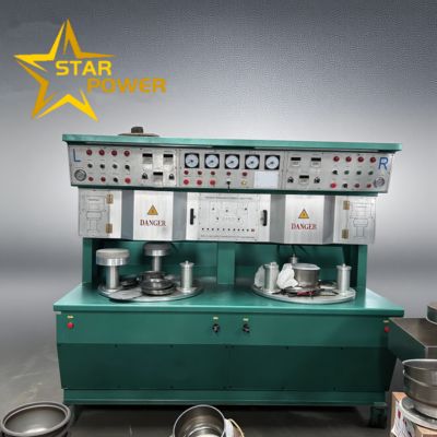 İyi fiyat Dual-Station Aluminum Brazing Machine for Cookware 580-620°C 0.3-3 MPa çevrimiçi