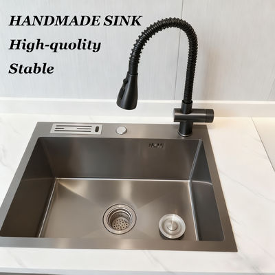 Kalite  Thickened Seamless Welded 304 Stainless Steel Kitchen Sink Handmade Basin fabrika