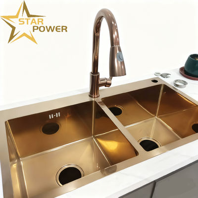 İyi fiyat Kurşunsuz Zehirli olmayan 316 Paslanmaz Çelik El Yapılı Mutfak Lavabo Lavabo Geniş tasarımlı çevrimiçi