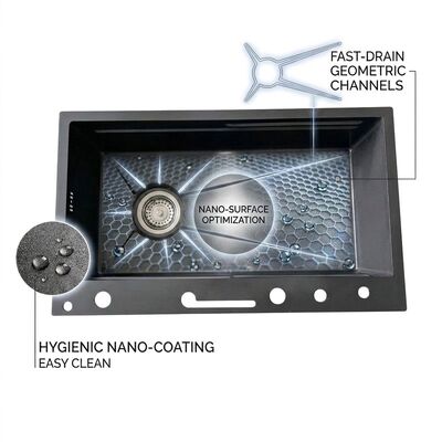İyi fiyat 29 Inch Corner Kitchen Sink SUS304 Double Bowl 18 Gauge with Drainboard çevrimiçi