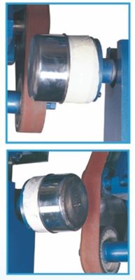 Yüksek kaliteli çift başlı aşırıcı kemer makinesi dış kumlama makinesi metal eşyaları için cilalama makinesi