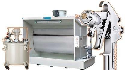 El yapımı lavabo yüzeyi için otomatik çelik plaka boyama makinesi