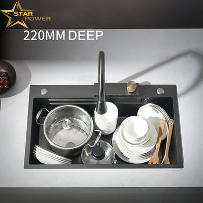 Dayanıklı Kuvars Anti Splash Çizik Kanıtı İşlek Mutfaklar İçin Kolay Temiz Masaüstü Lavabo