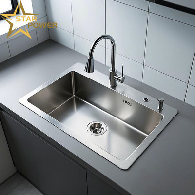 304 Paslanmaz Çelik Tek ve Çift Lavabo Entegre Kalıplandırma Kalınlaştırma ve Derinleştirme Icrease Kablo Çizimi