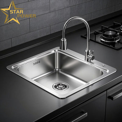 304 Kalınlaştırılmış El Yapımı Lavabo Mutfak Eşyaları Yumuşak Yüzey Temizlenmesi Kolay