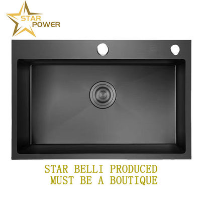 304 Stainless Steel Specially For Washing Basin El Büyük Tek Çukur Kalın Pas Önleme Entegre Mutfak Lavabo
