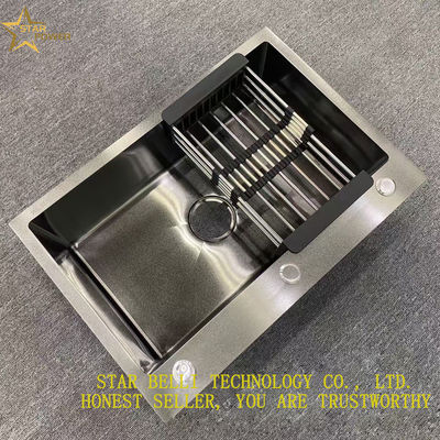 304 Stainless Steel Specially For Washing Basin El Büyük Tek Çukur Kalın Pas Önleme Entegre Mutfak Lavabo