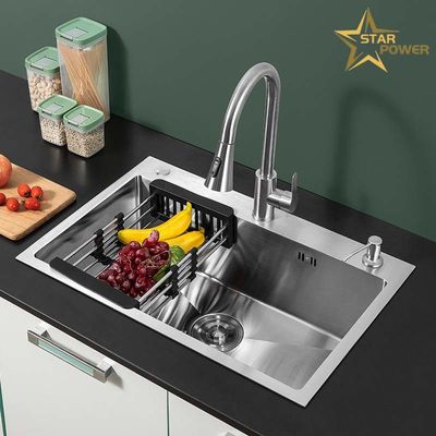 304 Mutfak El Lavabo Ticari için Büyük Tek Lavabo