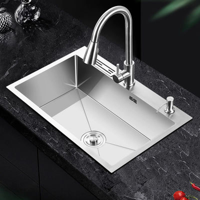 Özel mutfak lavabı paslanmaz çelik el yapımı lavabo yüksek kaliteli