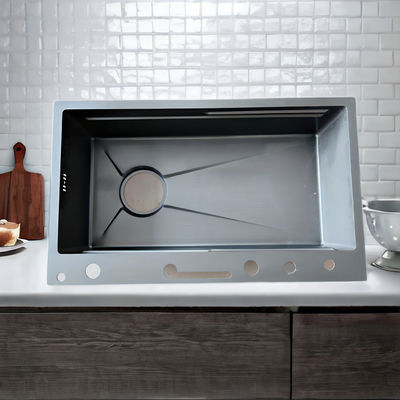 Modern Mutfaklar için Gri Bölmeli Mutfak Evyesi