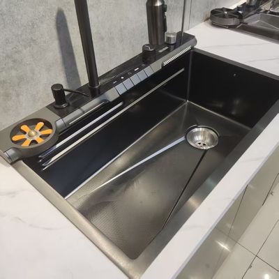 İyi fiyat Alt Taş Mutfak Lavabosu Siyah Paslanmaz Çelik Çift Kasa Mutfak Lavabosu Alt Taş. Özel Çelik Ölçüm Mümkün. Özel Lavabo Derliği Mümkün. Pas Dayanıklı ve Korozyona Dirençli. çevrimiçi