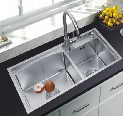 304 paslanmaz çelik tek kase mutfak lavabosu alt veya üst montaj