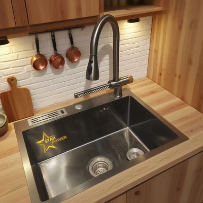 Grey Stainless Steel Kitchen Sink Partition 11kg Load Capacity