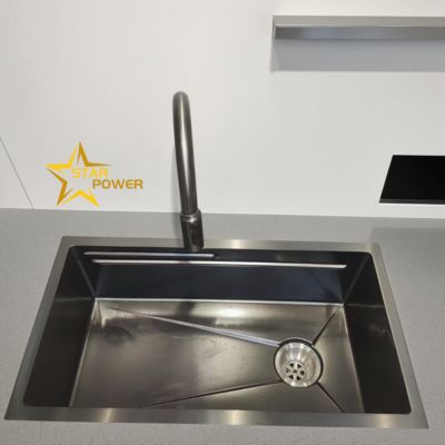 Stainless Steel Double Bowl Kitchen Sink 11kg with Grey Partition