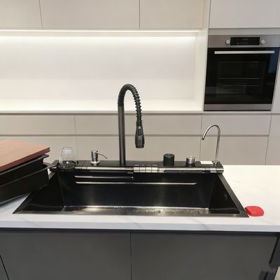 Kalite Alt ve Üst Taşıma Uygun Paslanmaz Çelik Mutfak Lavabo 900mm × 550mm Entegre Muslukla Kişisel Lavabo Derinliği Mümkün Kişisel Çelik Ölçüm Mümkün fabrika