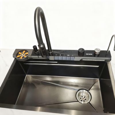 800mm Çift Gözlü Paslanmaz Çelik Mutfak Evyesi Seti, Modern Mutfaklar için Yüksek Kemerli Batarya ile