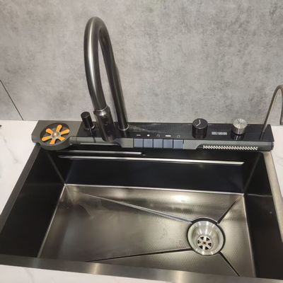 Premium Handcrafted Single Kitchen Sink - Polished Chrome Finish & Deep Basin Capacity