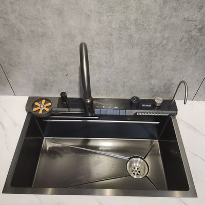 Premium Handcrafted Single Kitchen Sink - Polished Chrome Finish & Deep Basin Capacity