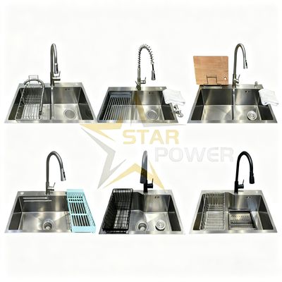 1.8mm Thickened 304/316 Stainless Steel Kitchen Sink with 25-30cm Deep Basin Undermount Single/Double Bowl
