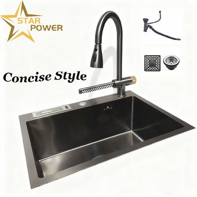 1.8mm Thickened 304/316 Stainless Steel Kitchen Sink with 25-30cm Deep Basin Undermount Single/Double Bowl