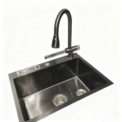 Customised Multifunctional Cup Washer Hand-Precision Polished 304 Stainless Steel Kitchen Sink Double Bowl