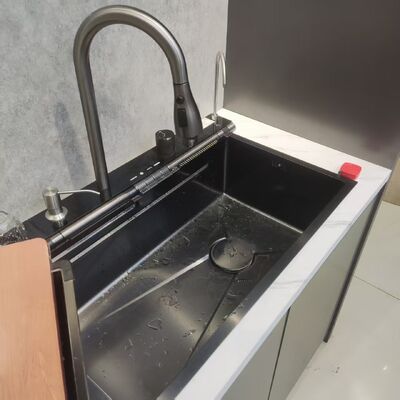 İyi fiyat Yüksek Hassasiyetli CNC İşlenmiş Isıya Dayanıklı 316L Paslanmaz Çelik Mutfak Evyesi, 250-300mm Kase Derinliği ve 1.2-1.5mm Panel Kalınlığı çevrimiçi