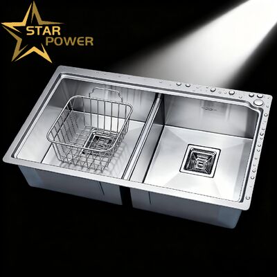 STAR POWER Premium 304 Paslanmaz Çelik Çifte Kasa Lavabo