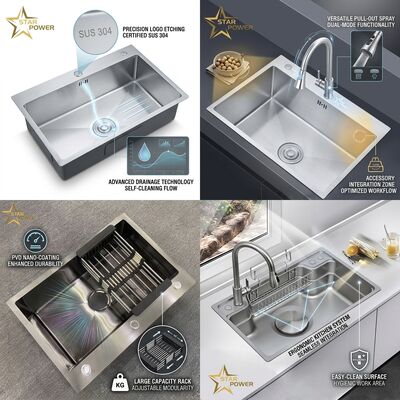 İyi fiyat Yerleştirilebilir 304 Paslanmaz Çelik Çift Hazneli Mutfak Lavabosu 33x22 İnç, 50/50 Bölmeli, Entegre Damlalıklı Ve Süzgeçli çevrimiçi