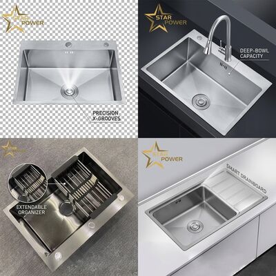 İyi fiyat 304 Paslanmaz Çelik Tezgah Altı Bar Hazırlık Mutfak Lavabosu 15x15 İnç, Ticari Sınıf 18 Gauge, Hızlı Tahliye X Oluk çevrimiçi