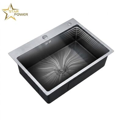 İyi fiyat 16 Gauge 304 Stainless Steel Double Bowl Kitchen Sink Drop-in 30x18 Inch 9 Inch Deep Basin Brushed Finish çevrimiçi