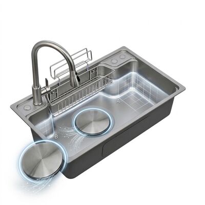 İyi fiyat Farmhouse 33x22 Apron Front Kitchen Sink SUS304 Handmade Single Bowl 16 Gauge Deep Basin çevrimiçi