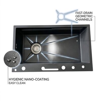 İyi fiyat 33 Inch Corner Kitchen Sink Double Bowl SUS304 18 Gauge Space Saving Handmade çevrimiçi