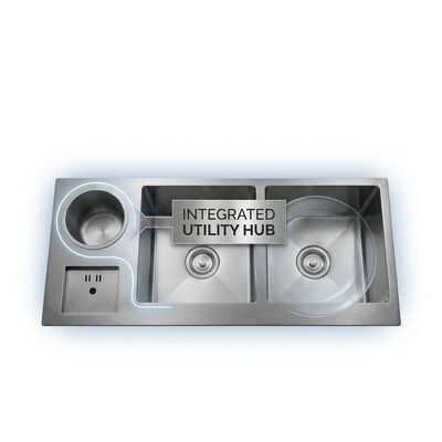 İyi fiyat 27 Inch Undermount Single Bowl Kitchen Sink 16 Gauge with Cutting Board Set çevrimiçi