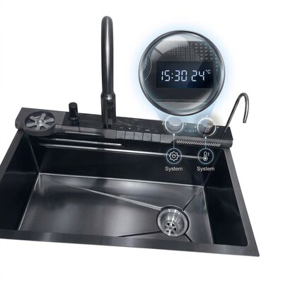 İyi fiyat 32 Inch PVD Gunmetal Undermount Single Bowl Kitchen Sink 16 Gauge with Cutting Board çevrimiçi